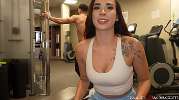 Latina Cuckold Screws Stranger at Gym Hotel - Gaby Ortega -